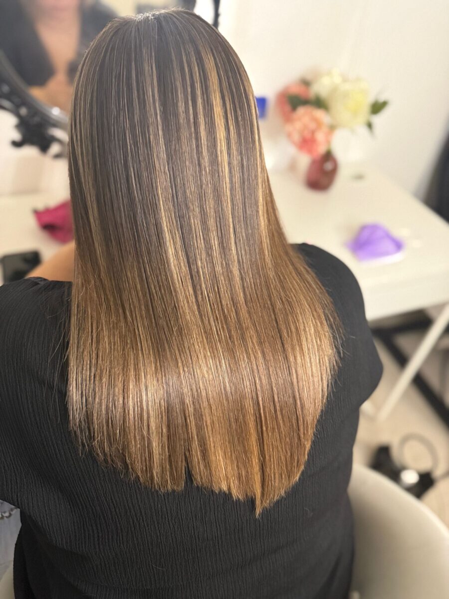 Lissage pro blond